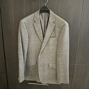 Kenneth Cole Awearness Light Gray Wool Blend Slim Fit Sport Coat 40R
